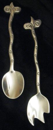 Red Pepper Design Salad Servers